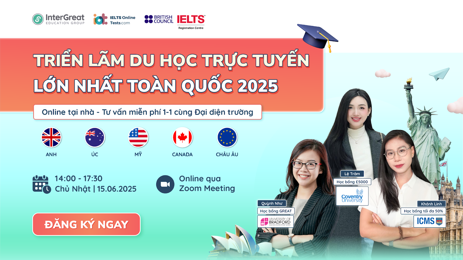 TRIỂN LÃM DU HỌC TRỰC TUYẾN LỚN NHẤT TOÀN QUỐC 2025 DO INTERGREAT EDUCATION GROUP TỔ CHỨC
